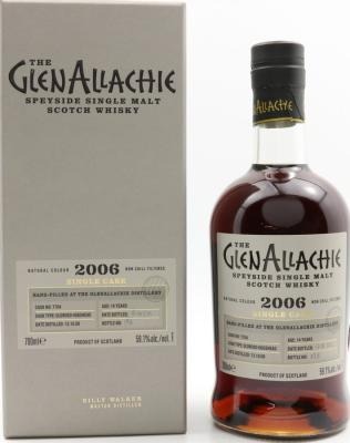 Glenallachie 2006 Hand-filled at the distillery Oloroso Hogshead #7704 59.1% 700ml