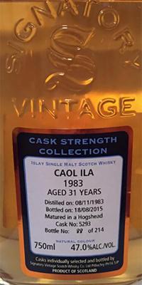 Caol Ila 1983 SV #5293 47% 750ml