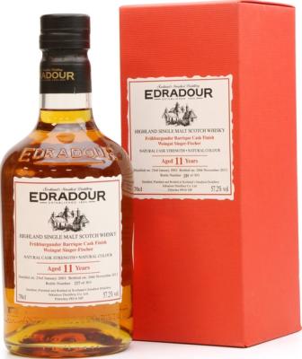 Edradour 2001 Fruhburgunder Barrique Finish Weingut Singer-Fischer 57.2% 700ml