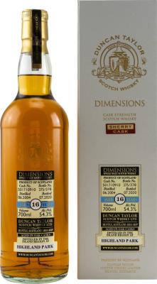 Highland Park 2004 DT Dimensions Sherry Cask #501710910 54.3% 700ml