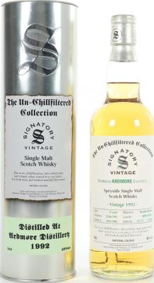 Ardmore 1992 SV The Un-Chillfiltered Collection Bourbon Barrels 46% 700ml