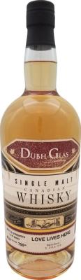 Dubh glass Love Lives Here ex-bourbon barrel and ex-Islay quarter cask 46% 750ml