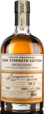 Longmorn 1987 Chivas Brothers Cask Strength Edition 17yo 58.3% 500ml