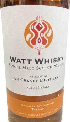 An Orkney Distillery 2004 CWCL Watt Whisky Taiwan 61.4% 700ml