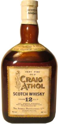 Craig Athol 12yo Very Fine Old The Atholl Distilleries Ltd 43% 750ml