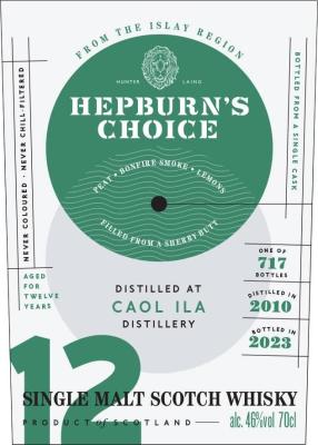 Caol Ila 2010 LsD Hepburn's choice Sherry Butt 46% 700ml