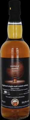 Tomatin 2009 F.dk 2nd Fill Oloroso Octave 1837A 59.9% 700ml