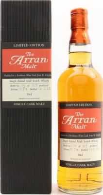 Arran Bordeaux Cask Limited Edition Single Cask Malt 59.7% 700ml