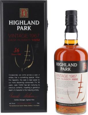 Highland Park 1967 Vintage #10252 The Whisky Exchange 49.7% 700ml