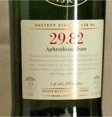 Laphroaig 1999 SMWS 29.82 Aphrodisiac dram Refill Ex-Bourbon Hogshead 29.82 56.5% 750ml