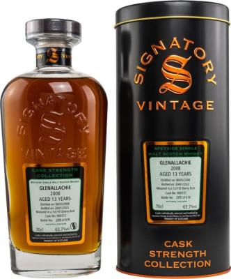 Glenallachie 2008 SV 1st Fill Sherry Butt 63.7% 700ml