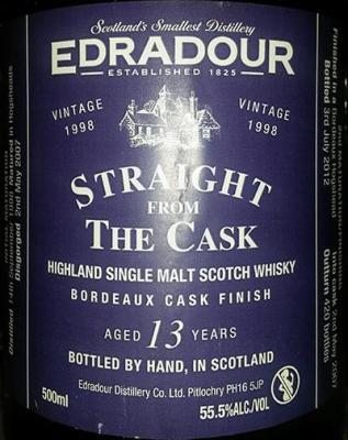 Edradour 1998 55.5% 500ml