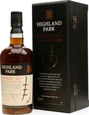 Highland Park 1977 Scottish Field Merchants'Cask #4258 52.1% 700ml