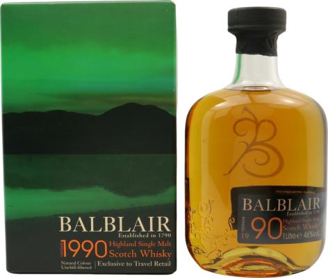 Balblair 1990 Exclusive to Travel Retail 46% 1000ml