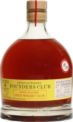 Estonian Whisky 2016 Founders Club Grisha Shalamov 56.3% 700ml