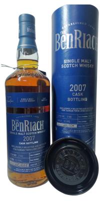 BenRiach 2007 Cask Bottling Sauternes Wine Hogshead 2182 Taiwan Twin Lions Society 58.8% 700ml