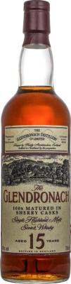 Glendronach 15yo 100% Matured in Sherry Casks Sherry 40% 700ml