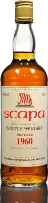 Scapa 1960 GM Imported by S.N.P.A. France 40% 750ml