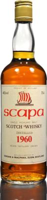 Scapa 1960 GM Imported by S.N.P.A. France 40% 750ml