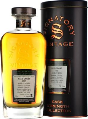 Glen Grant 1995 SV Cask Strength Collection Bourbon Barrels 88219 & 88220 52.5% 700ml