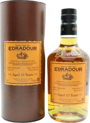 Edradour 2009 Moscatel Cask Matured 10yo #145 Distillery only 57.8% 700ml