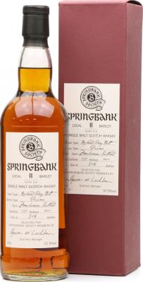 Springbank 1999 Society Bottling Local Barley Recharred Sherry Butt 57.9% 700ml