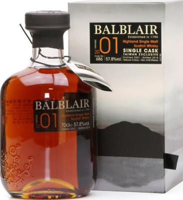 Balblair 2001 Single Cask #686 Taiwan Exclusive 57.8% 700ml