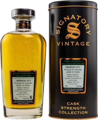 Linkwood 2012 SV Cask Strength Collection 1st Fill Bourbon Barrel Germany 58.8% 700ml