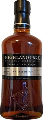 Highland Park 2002 Single Cask Series Refill Butt whisky.de 58.5% 700ml