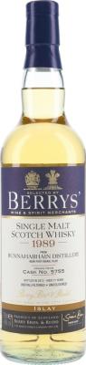 Bunnahabhain 1989 BR Berrys Oak Cask #5755 46% 700ml