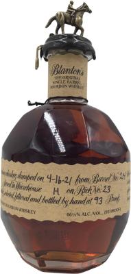 Blanton's The Original #4 Char American White Oak #214 46.5% 750ml