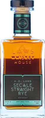 A. D. Laws Secale Straight Rye Small Batch 50% 750ml