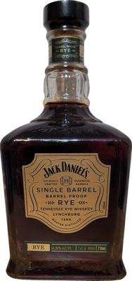 Jack Daniel's Single Barrel Barrel Proof Rye Charred New American Oak 68.8% 750ml