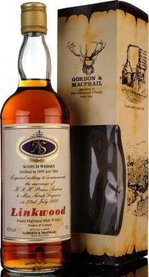 Linkwood 1959 & 1960 GM Special Vatting to commemorate marriage of Prince Andrew to Miss Sarah Ferguson 40% 750ml