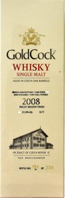 Gold Cock 2008 Apricot Brandy Finish 61.5% 700ml