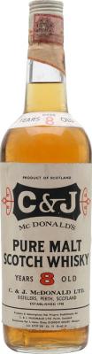 C&J McDonald's 8yo Pure Malt Scotch Whisky Giorgio Gnudi Bologna 46% 750ml