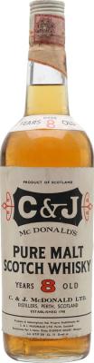 C&J McDonald's 8yo Pure Malt Scotch Whisky Giorgio Gnudi Bologna 46% 750ml