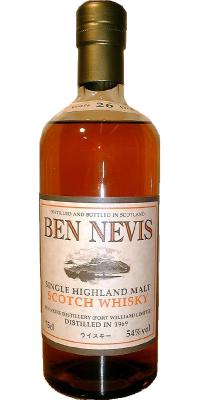 Ben Nevis 1969 Fort William Limited 54% 750ml