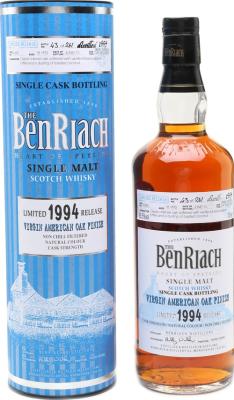 BenRiach 1994 Single Cask Bottling Batch 10 Virgin American Oak Finish #4385 55.5% 700ml