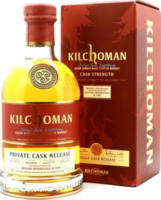 Kilchoman 2007 Private Cask Release 130/2007 Kolding Whiskylaug af 1999 55% 700ml