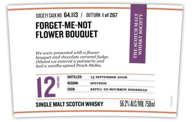 Mannochmore 2006 SMWS 64.113 Forget-me-not flower bouquet Refill Ex-Bourbon Hogshead 56.2% 750ml