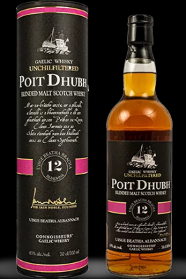 Poit Dhubh 12yo PNL Connoisseurs Gaelic Whisky 43% 700ml