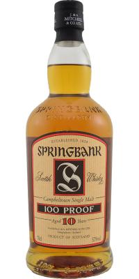 Springbank 100 Proof Beige label Gall & Gall 57% 700ml