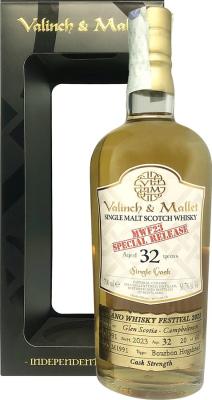 Glen Scotia 1991 V&M Bourbon Hogshead Milano whisky festival 51.7% 700ml