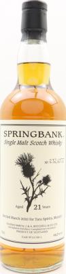 Springbank 1998 Private Bottling Sherry 13/191-1 Tara Spirits Munich 46.2% 700ml