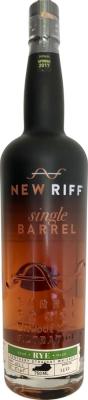 New Riff 2017 Single Barrel Rye American White Oak 51.65% 750ml