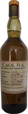 Caol Ila 2012 Hand bottled at Distillery 1st Fill Ex-Bourbon 54.7% 700ml