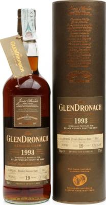 Glendronach 1993 Single Cask Fresh Oloroso Butt #1617 Milan Whisky Festival 2012 57.7% 700ml