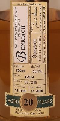 BenRiach 1990 DT Rare Auld 12914 53.5% 700ml