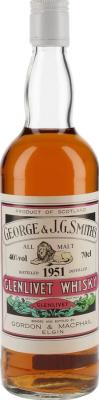 Glenlivet 1951 GM George & J.G. Smith's 40% 700ml